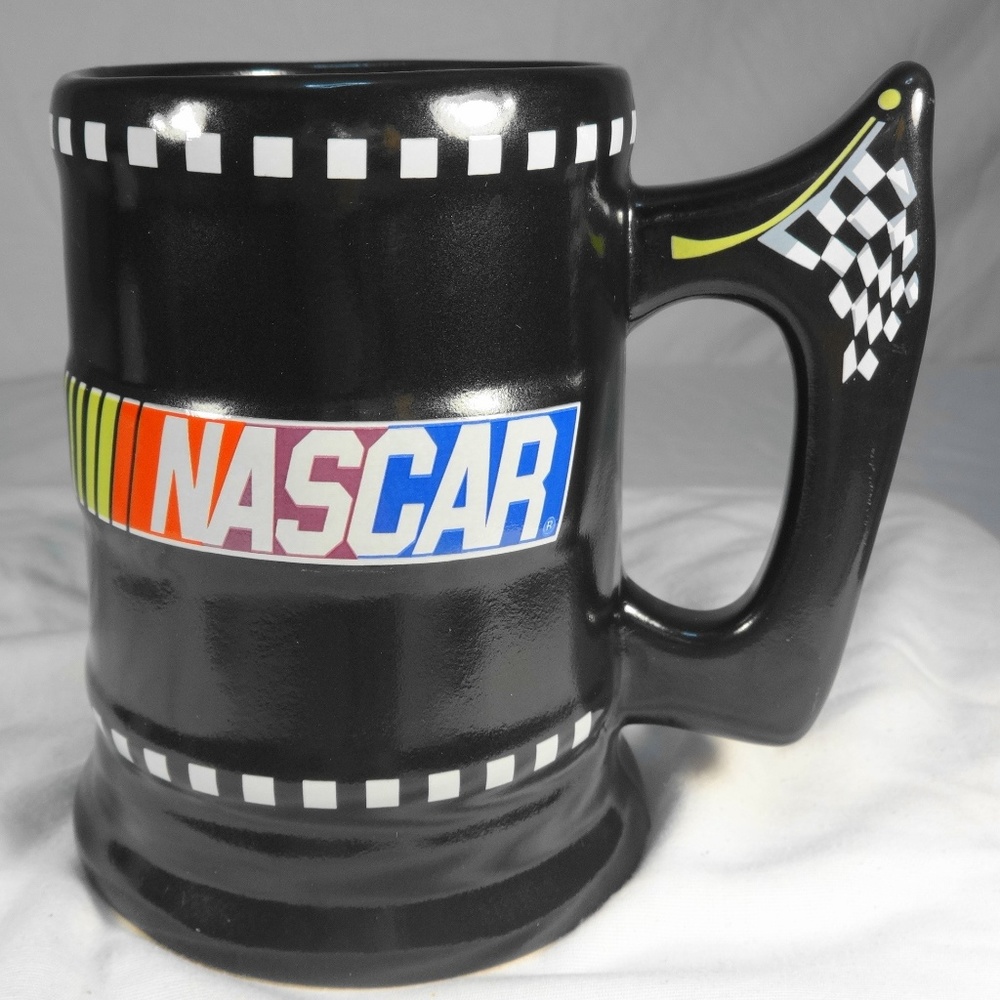NASCAR Black Ceramic Mug